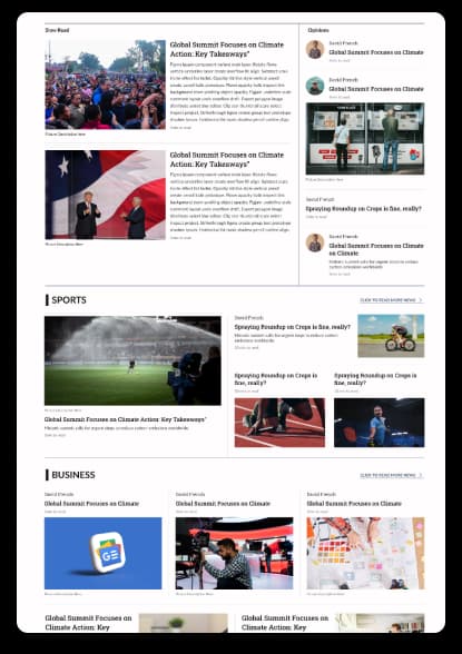 Newspaper & News Portal Website Template | Modern Responsive Template for News Publishers & Bloggers